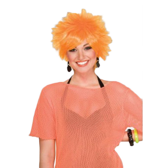 Neon Orange Long Wig