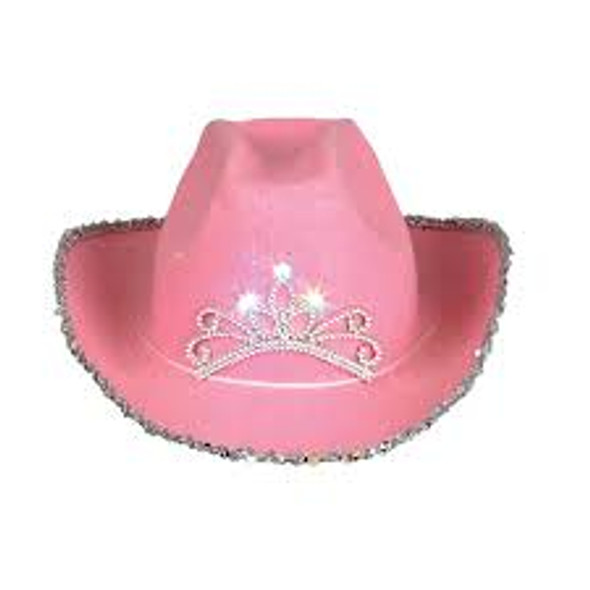 Blinking Pink Tiara Cowboy Hat 5951