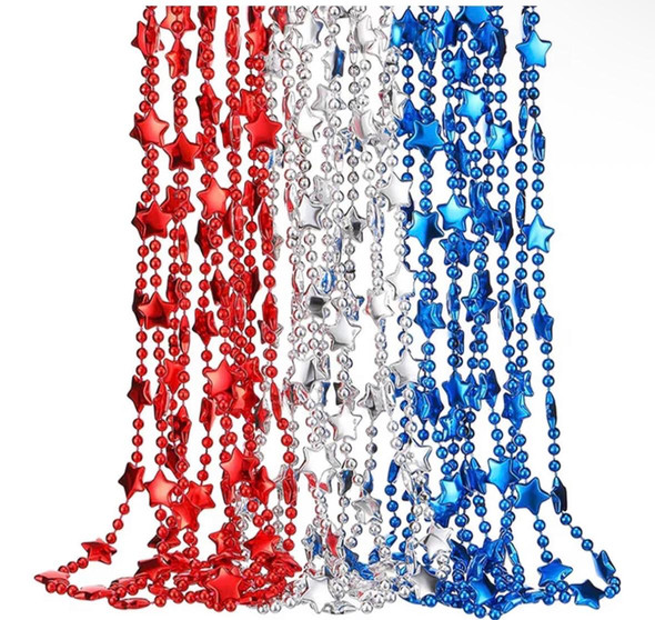 4th of July Star Beads 21 PACK 6523