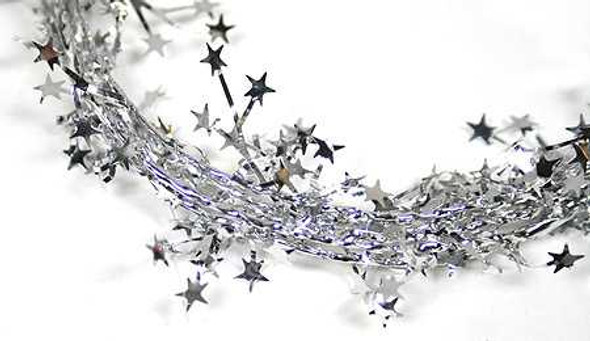 Star Wire Garland 20 Feet Silver 3801