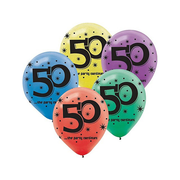 Happy Birthday Balloons 50 The Party Continues 3816