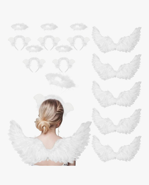 Child Angel Wings & Halo 12 PACK 4620D