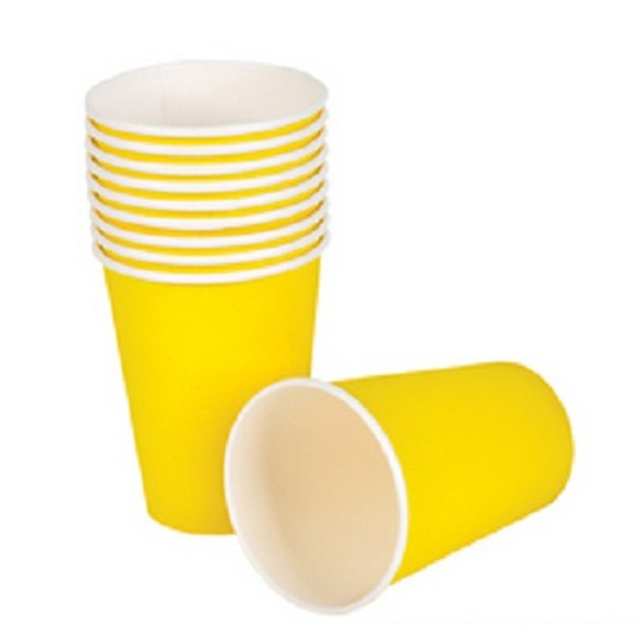Party Paper Cups Yellow 9 oz 12 Pack 10477