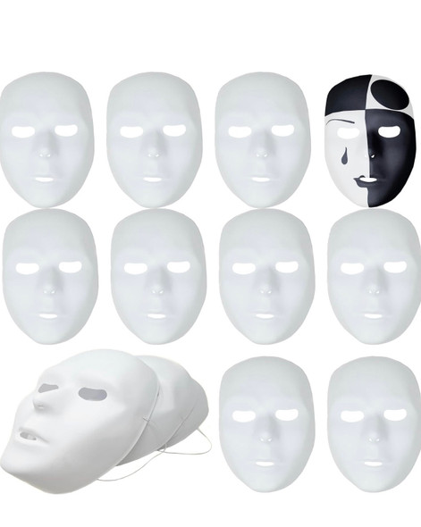White Masks Adult Bulk with String One Size Fits All 1662D