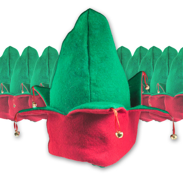 Elf Hats Bulk | Adult 1418D 12 PACK
