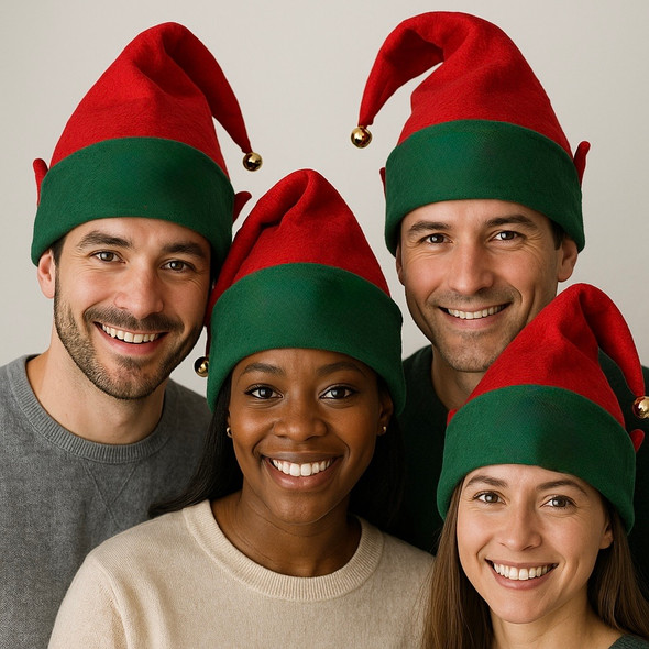 Elf Hats Bulk | Adult 1418D 12 PACK