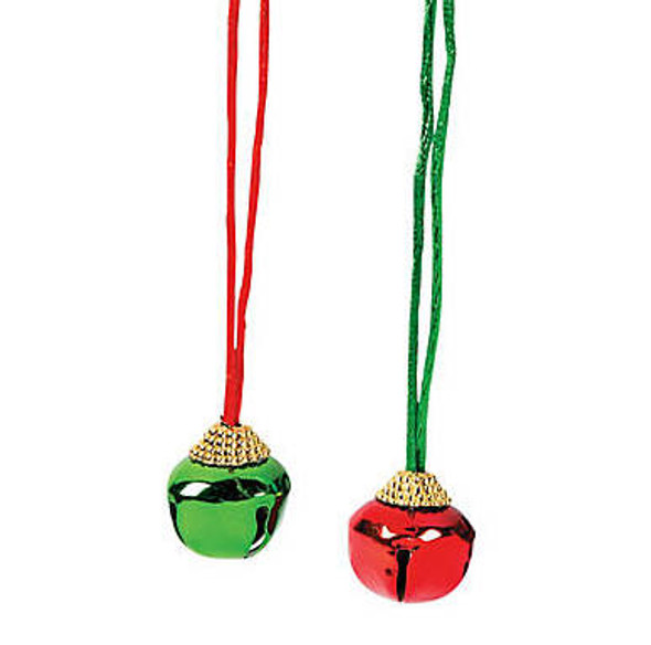 Jingle Bell Necklaces Bulk 12 PACK 6565D
