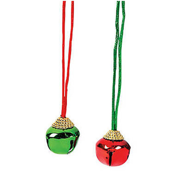 Jingle Bell Necklaces Bulk 12 PACK 6565D