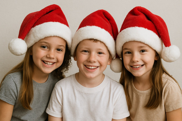 Santa Hat Child Plush Bulk 1577D