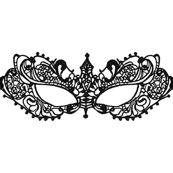 Filigree Black Mask Laser Cut Venetian Masquerade Mardi Gras 9229