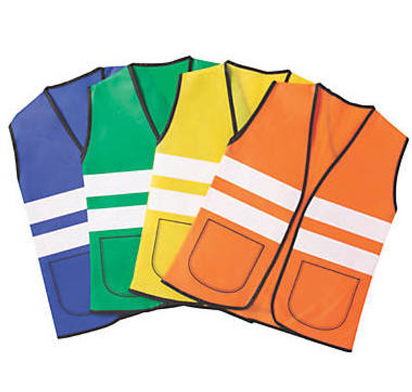 Child Construction Vest Child 12 PACK 4 Colors 8607