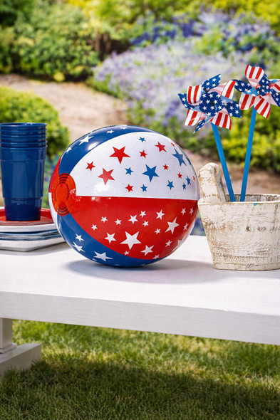 BEACH BALLS BULK PATRIOTIC 12" STANDARD SIZE 3377D