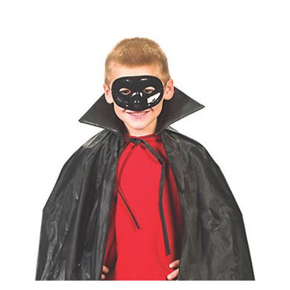 12 PACK Child Gothic Mask Black Plastic 1850