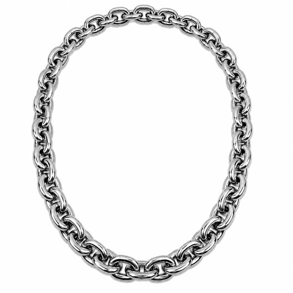 Silver Gangster Chain 80's Chain 33" Standard Size Links 9914