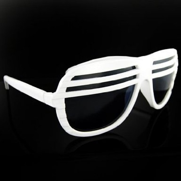 White Half Shutter Shades Sunglasses WS1155D
