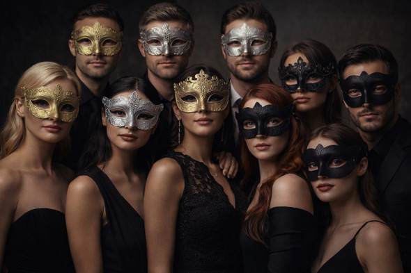 Masquerade Masks Bulk | Masquerade Masks | 16 PACK WS1665D