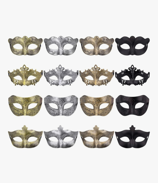 Masquerade Masks Bulk | Masquerade Masks | 16 PACK WS1665D