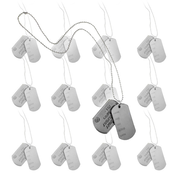 Army Dog Tags 10 PK WS6502D Army Dog Tags 10 PK WS6502D