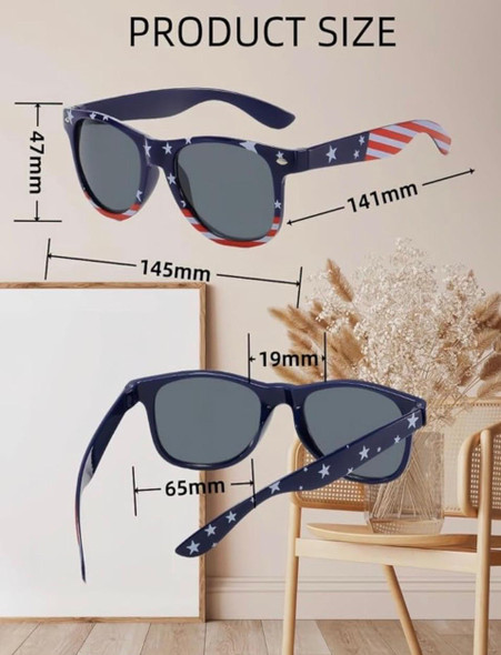 American Flag Sunglasses | Iconic 80's Style | Bulk Adult WS1061D