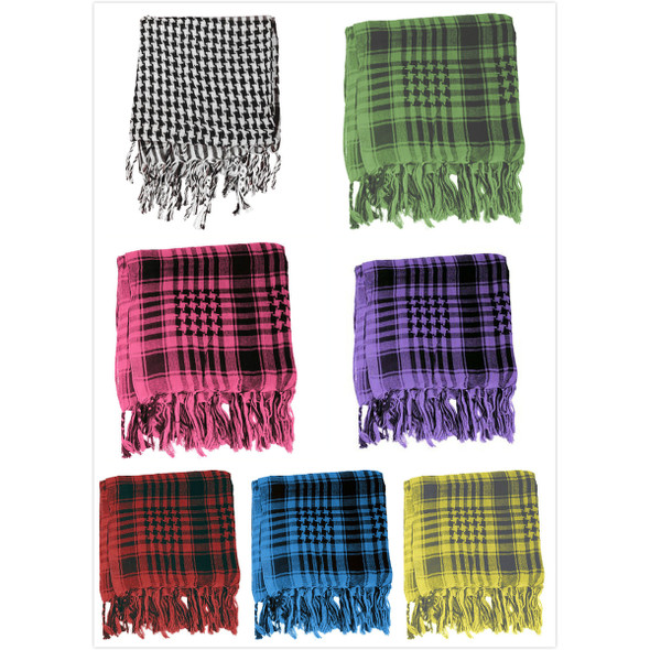 Assorted Color Arab Shemagh Houndstooth Scarf 2075Z