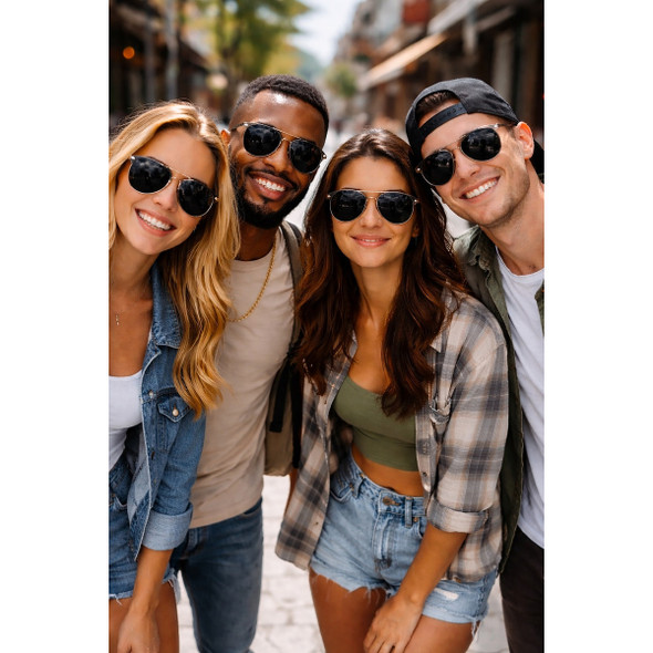  Retro Glasses Black Lens Police Glasses  1101D