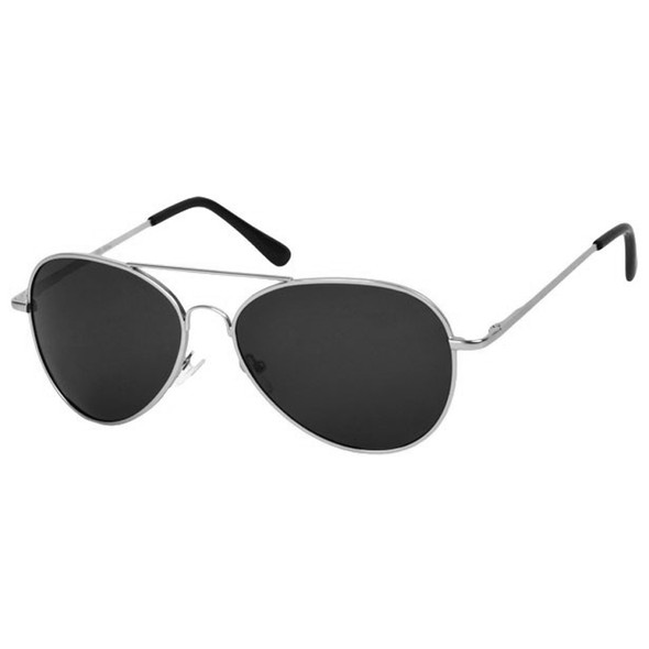 Retro Sunglasses Silver Smoke Frame Police Glasses 12PK 1108D