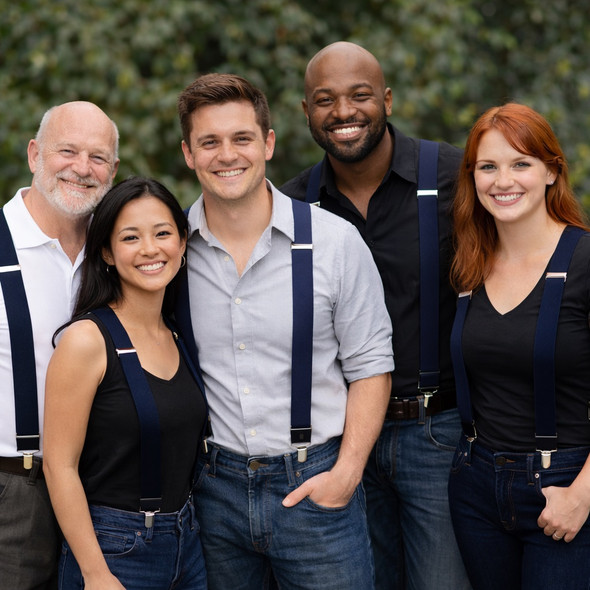 Black Suspenders Bulk Wholesale Clip On Elastic  1200D