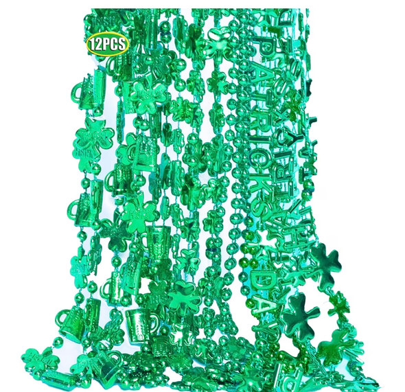 Wholesale Jumbo Shamrock Necklaces |  12 PACK | 6569D