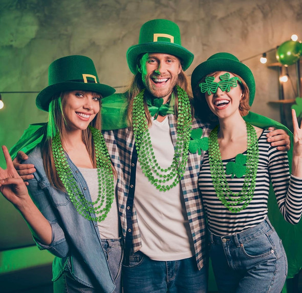 Wholesale Jumbo Shamrock Necklaces |  12 PACK | 6569D