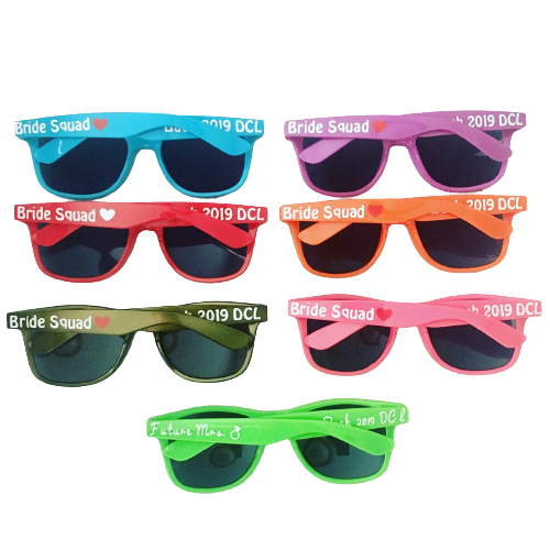 Personalized Sunglasses Bulk |  Bachelorette Sunglasses |  15042 (Fonts in Picture Gallery)