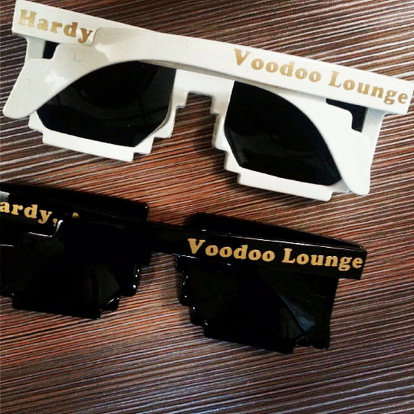 Custom Pixel Sunglasses | Custom 8 Bit Glasses 15053 (Fonts in Picture Gallery)