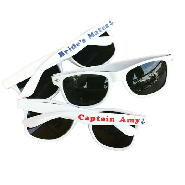 Nautical Custom Sunglasses |  Nautical Party Sunglasses |(Fonts in Picture Gallery)