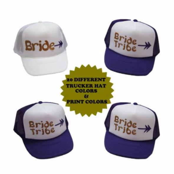 Bachelorette Party Hats | Customized Trucker Caps | 15062 (Fonts in Picture Gallery)