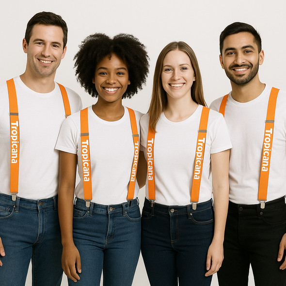 Suspenders, Personalized in Many Colors for Waitesses, Bars, Events and Charity Events 15039 | (Fonts in Picture Gallery)