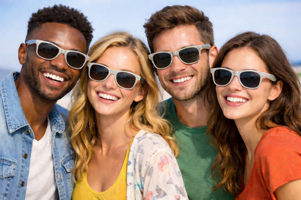 Silver Iconic 80's Sunglasses Adult 16002