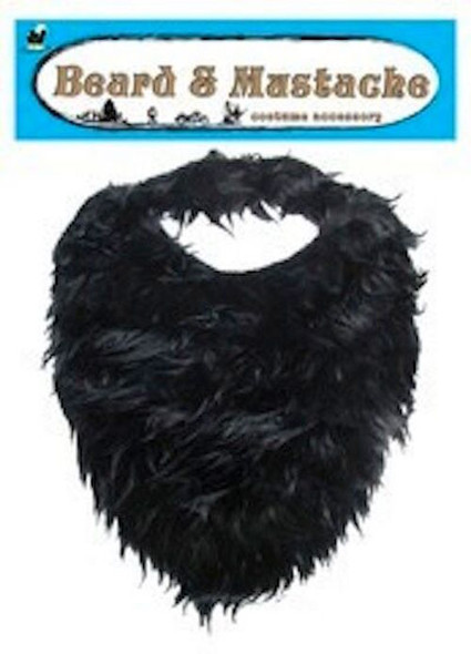 12 PACK Fake Beard And Mustache Black Deluxe Bulk 1622D