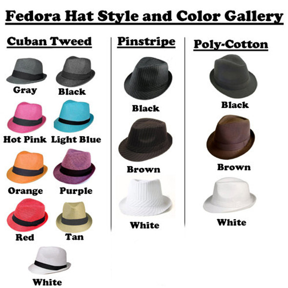 Fedora Hats -Many Different Styles- Sold by 12 PACK | 1300P