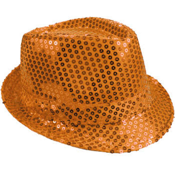 Bulk Orange Hats | Bulk Orange Fedoras | 18000 Adult Size 12 PACK