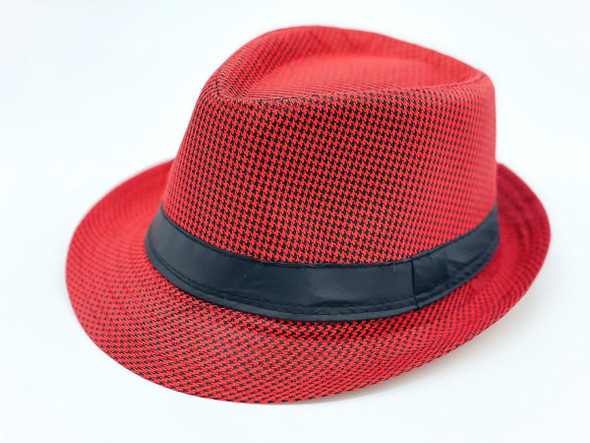 Bulk Red Hats | Bulk Red Fedoras | 18004 Adult Size 