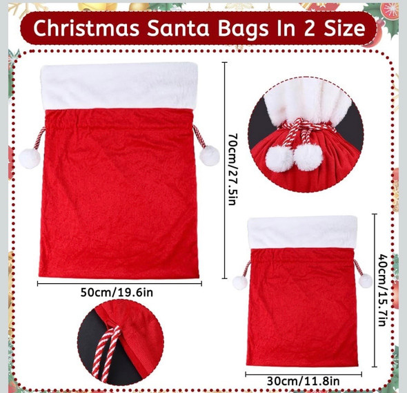 Giant Santa Sack | Jumbo Santa Sack | 2 Sacks 13090