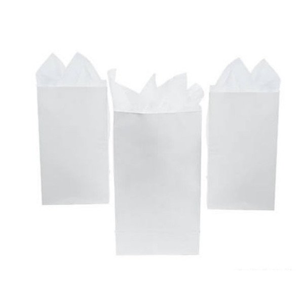 Mini Treat Bags White 3918WH 12 PACK