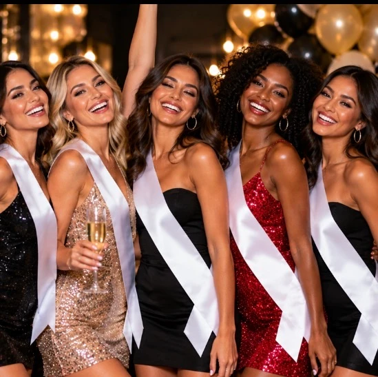 Party Sashes Plain Make Your Your Design Satin Quality No Customization  60"