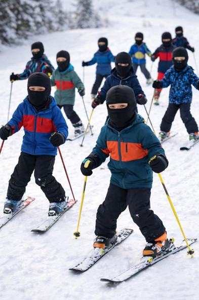 Child Balaclavas Black Bulk | Kids Black Ski Masks 3068B
