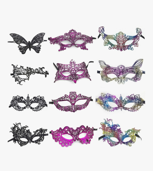 Mardi Gras Assortment Masks | 12 PACK 9227ASST