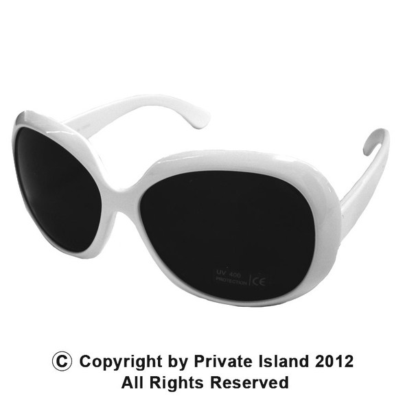 12 PACK  White Jackie Oversized Sunglasses 1139D