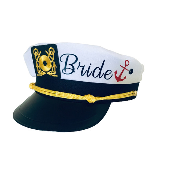 Captain's Yatch Hat Personalized Adult Size 22.5" Standard Circumference for Adults