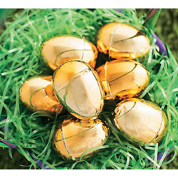 Bulk 12 PCS Gold Easter Eggs 1863GOLD