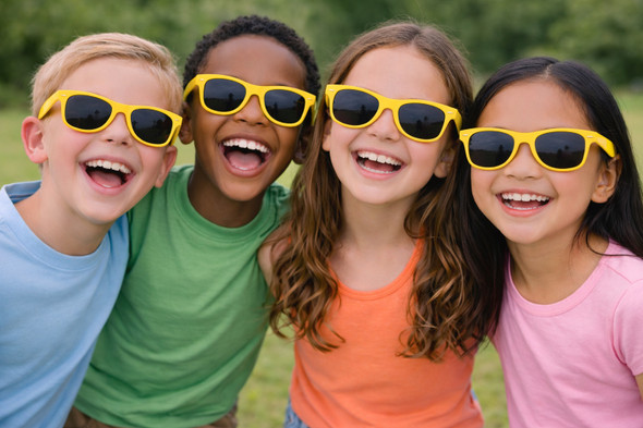 Kids Sunglasses Iconic 80's  | Yellow 100% UV 400  13001
