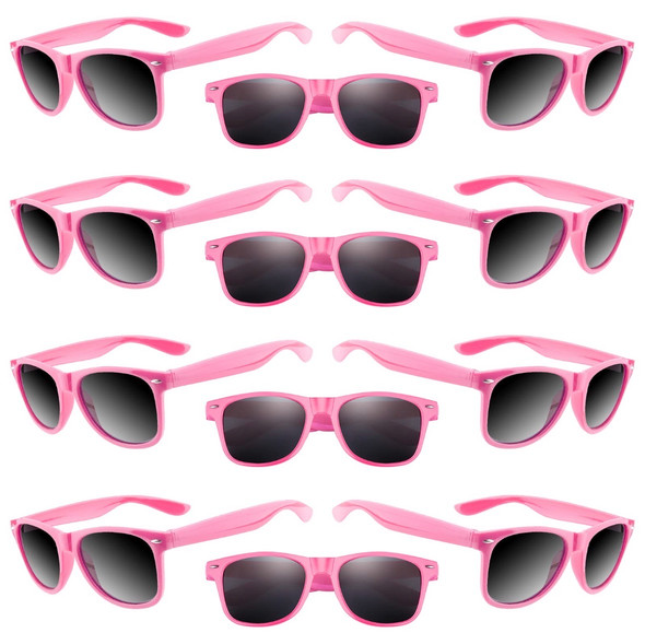 Girls Sunglasses | Kids Neon Pink Iconic 80's Sunglasses 100% UV 13006