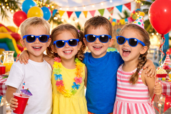 Kids Sunglasses | Blue Iconic 80's Sunglasses 100% UV 400 13007